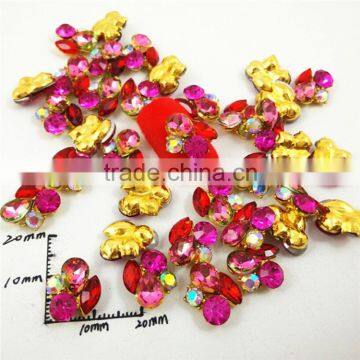 2016 golden rhinestone 3d nail art designs nail art accessories