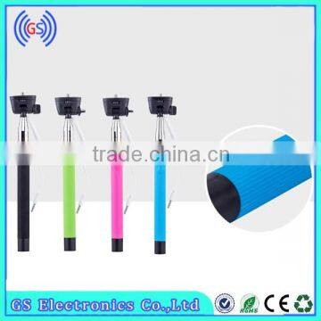 Colourful Camera Wired Monopod Selfie Stick Cable Control For Cell Phone