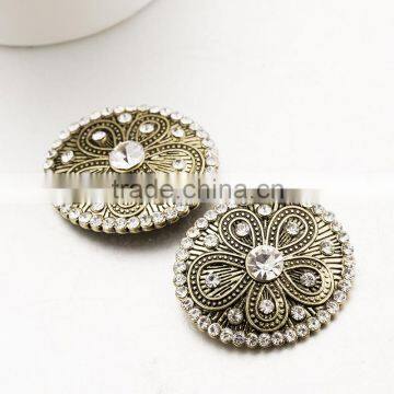 Archaize crystal buttons round rhinestone buckle button,Metal wedding decoration button