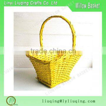 2016 new wholesale Handmade colorful wicker cheap custom easter fruit gift basket