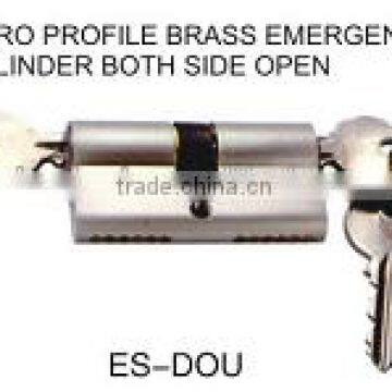 EURO PROFILE BRASS EMERGENCY BOTH SIDE OPEN CYLINDER