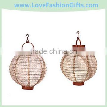 Burlap Look Light-Up Lanterns