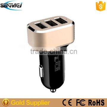 2015 Hotest Micro UBS Car Charger,Portable Car Battery Charger,3 Port Usb Car Charger with CE FCC ROHS