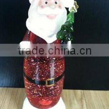 led snow man Swirling Glitter Water Christmas Ornament Xmas Decoration Colour Changing Light