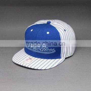 WHOLESALE BLUE SNAPBACK BASEBALL CAP WITH 3D EMBROIDERY