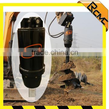 Hollow drill rod for hydraulic earth auger