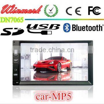 2014 newest 7inch 2din car mp5 with USB/SD/Radio/AUX/Bluetooth functions and 1080P multimedia