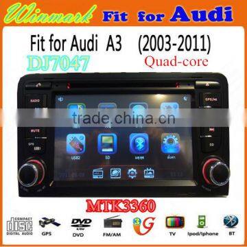 car audio radio car dvd player for A3 2003-2011 with GPS navigation bluetooth touch sreen DJ7047 7''