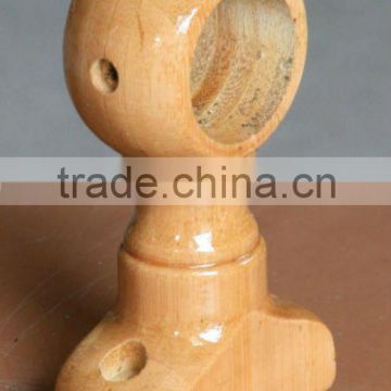 Decorative Bamboo Wooden window curtain pole rod pipe bracket