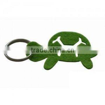 Wholesale colored cheap felt print animal motifs key chain