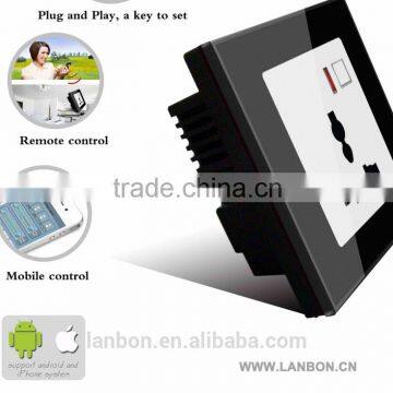 Lanbon L6 wifi power plug wall socket for home appliance; wifi electronic socket by smartphone