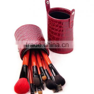 top quality 12 pcs cylinder case makeup brush set boots