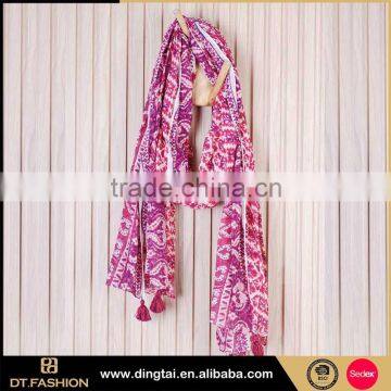 Fashionable digital printing cotton scarf for women