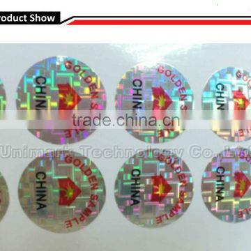 Holographic Destrucitlbe Vinyl label destructible hologram sticker