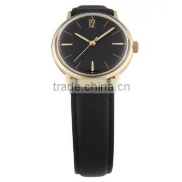 High Quality Leather Strap Rose Gold Wrist Watch photo-3