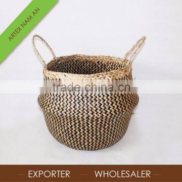 Popular Handmade Foldable Seagrass Basket, seagrass storage basket from Vietnam