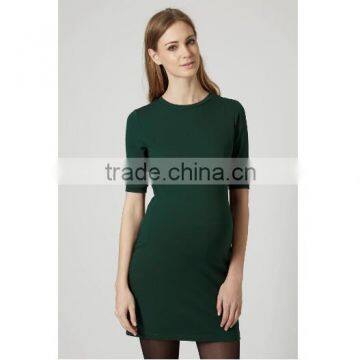 High quality green jersey short sleeves fashion maternity dresses