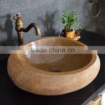 Cheap Wholesale Natural Cobble Stone Wash Basin photo-2