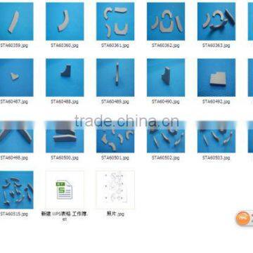 Many shapes and sizes of Tungsten Carbide Wood Cutting insert