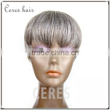 100% Virgin Remy Human cheap Indian Remy Gray Hair Full Lace Wig