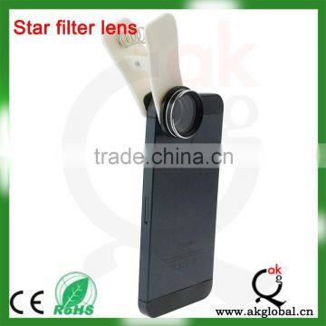 HD Star filter for all mobile phones,camera lens for mobile phone