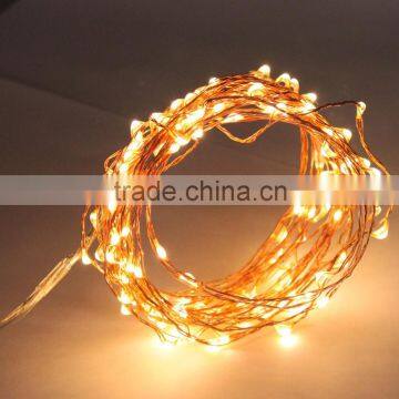 Warm White LED Copper Wire Indoor Outdoor String Lights