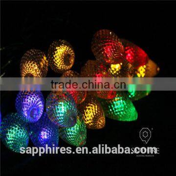 battery operated LED string lights with strawberry