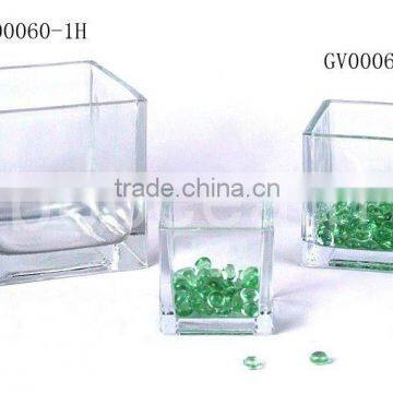 Hot sale square shape glass vase