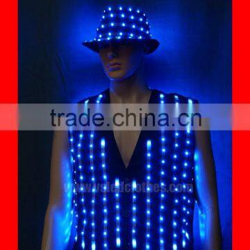 Programmable lights LED boys dance costumes