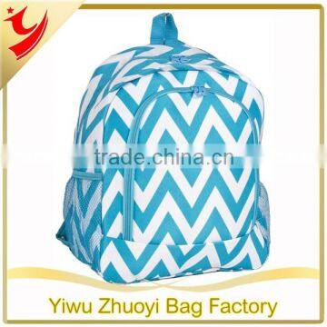 Microfiber Chevron Designer Print Backpack School Bags for Teenages