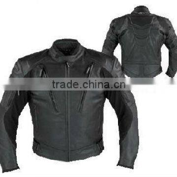 DL-11-85 Leather Motorbike Jacket, Leather Padded Motorbike Jacket