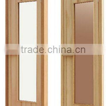 Solid wood traditional sauna glass door