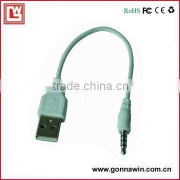 3.5mm plug to usb data cable for ipod, mp3, mp4