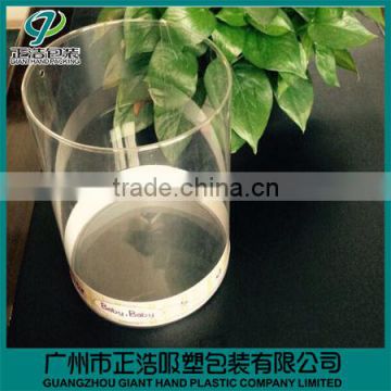 GH10-hot sale clear plastic cylinder with Curling Edge