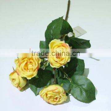 Five Head Real Touch Rose Silk Flowers Wedding Favor photo-6
