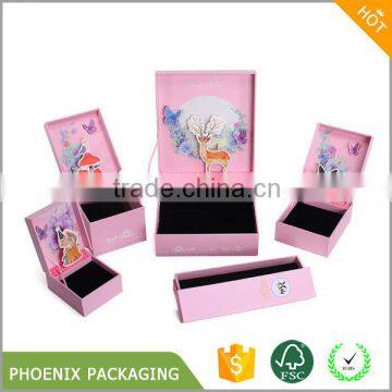 Luxury handmade paper jewelry box custom jewelry gift box