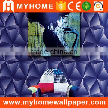 Waterproof modern pvc 3d wallpaper for restaurant decoration