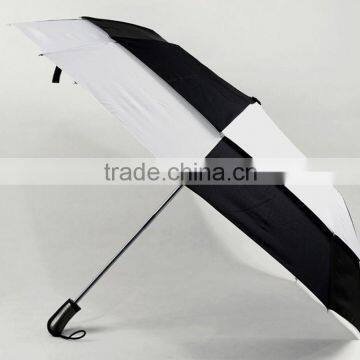 High Quality Pongee Fabric Vented Panels 27inch Folding Umbrella