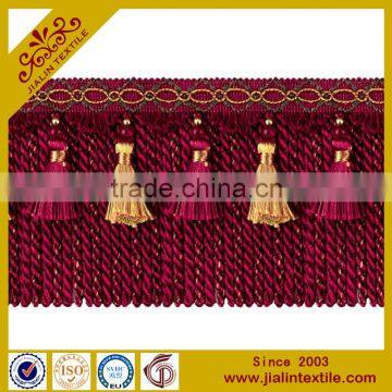 high quality home decor curtain bullion tassel rayon fringe