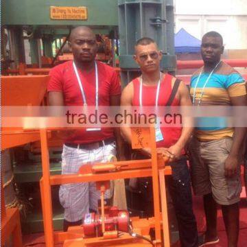 QMR2-45 manual mobile brick making machine portable block machinery for concrete hollow blocks