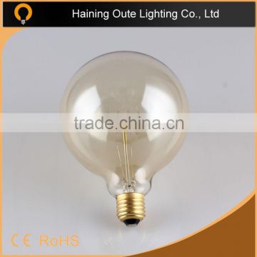 Manufacturer CE and rohs e27 light edison bulb 60W g125 edison bulb,G125 edison bulb lights for vintage decor