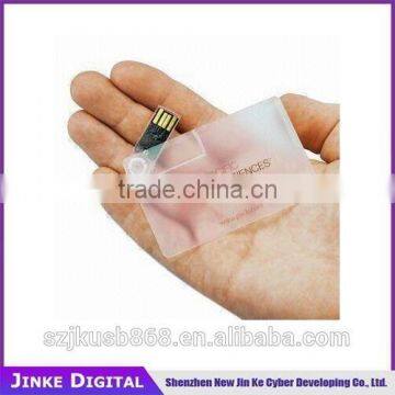 2016 Transparent plastic USB memory card usb flash drive
