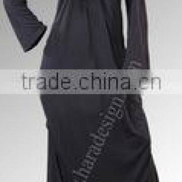 Round Neck Front Pleated Abaya in organic, regular cotton or UV resistant bamboo