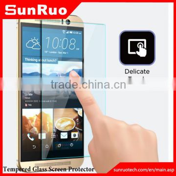 9H hardness 0.3mm 2.5D round edge tempered glass screen protector for htc M9 screen protector