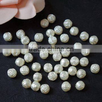 8mm 10mm 12mm 18mm double polishing high quality rose flower pearl with hole