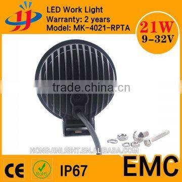 Factory Price Vehicle Truck Jeep Offroad 12v 21w Led Work Light for Cars/ Trucks/ Motorcycles