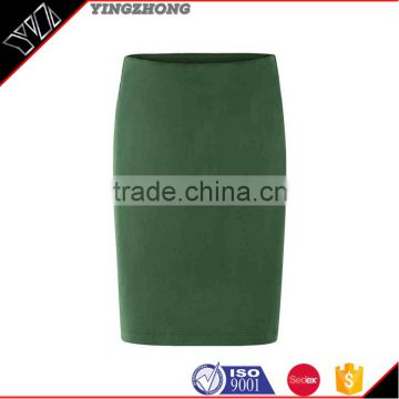 The latest autumn a word ladies dress green cotton, knee-length dress