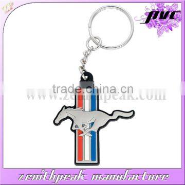 Fashion design custom shape plastic keyring