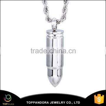 China supplier high quality wholesale high polish Classical design factory making cheap price stainless steel bullet pendant