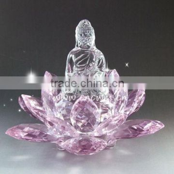 Crystal lotus flower, buddhism decoration,crystal decoration for home or temple